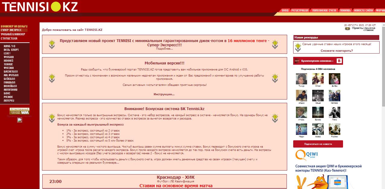 Букмекерская Контора Тенниси